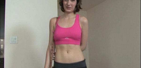 Sexy workout partners enjoy some pussy